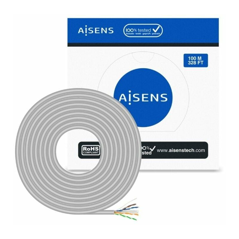 Enrouleur de câble rj45 utp awg23 cca (alloy) aisens a135-0660 cat.6 ...