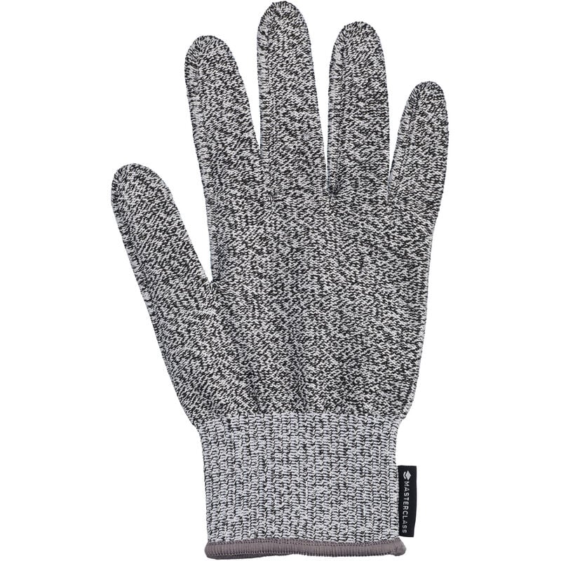 2 gants de cuisine textile/néoprène noir et gris