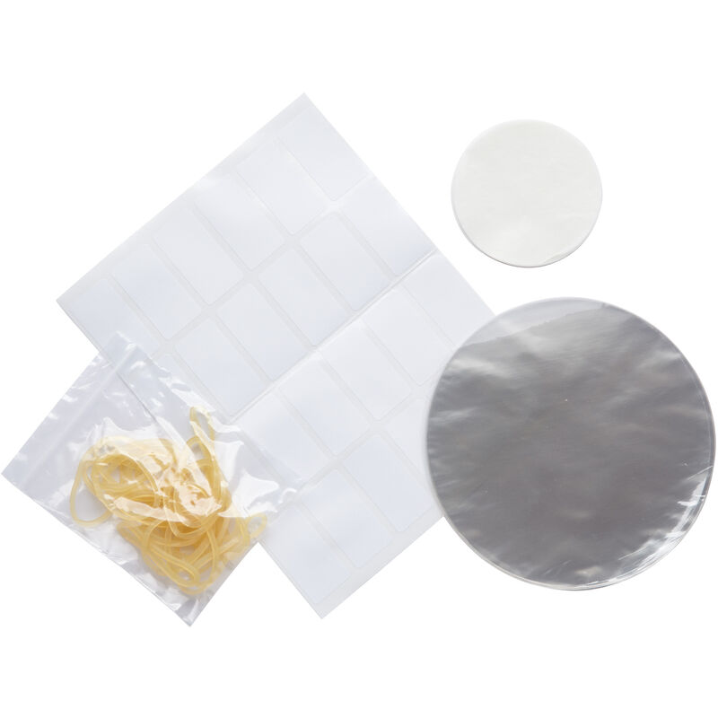 Home Made Jam Jar Covers, Jam Jar Covers, Pack of 24 Pieces, Labels