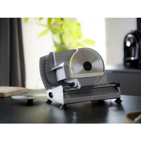 eldom KR400 Coupe-cordon électrique sans fil, trancheur de charcuterie, trancheur de pain, 150W, comprend 2 lames en acier inoxydable, système de protection des mains,
