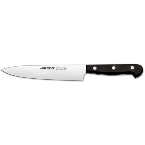 Couteau de chef Arcos Universal 284704 Nitrum Steel, avec Mango  Polyoxyméthylène et lame de 17 cm dans un étui.