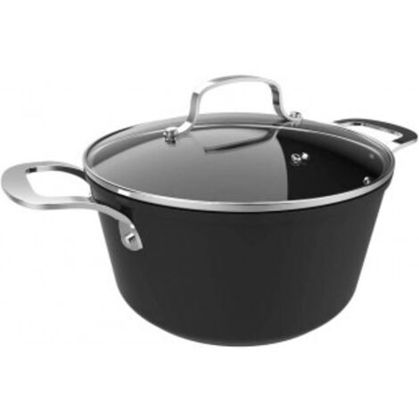 Crealys 546267 Sartén de aluminio 24 cm Alt. 4 cm, capacidad 1,5 litros - Revestimiento interior antiadherente sin PFOA - Con mango de baquelita - Todo tipo de fuegos incluida inducción Crealys 546267 Sartén de aluminio 24 cm Alt. 4 cm, capacidad 1,5 litros - Revestimiento interior antiadherente sin PFOA - Con mango de baquelita - Todo tipo de fuegos incluida inducción