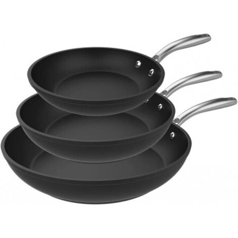 Set de poêles à frire 20-24-28 cm de aluminium forgé with 3,5 mm de base de induction et revêtement antiadhésif de durabilité maximale Whitford Eterna®, 100% sans de PFOA. (1/5)