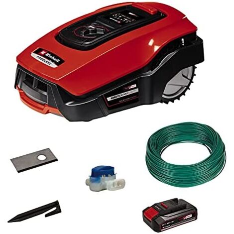 Einhell – Robot tondeuse 600 m² – Guidage Bluetooth – Batterie 2,5 Ah – Zones multiples – Design noir et rouge