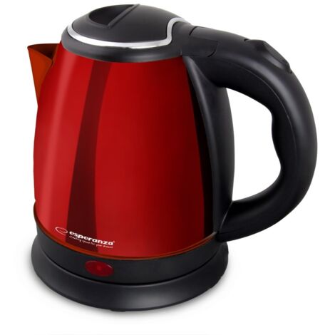 Bouilloire électrique 1 litre EKK128R – 1350W – Design acier inoxydable – Base rotative 360° – Protection contre fonctionnement à sec – Esperanza (1/5)