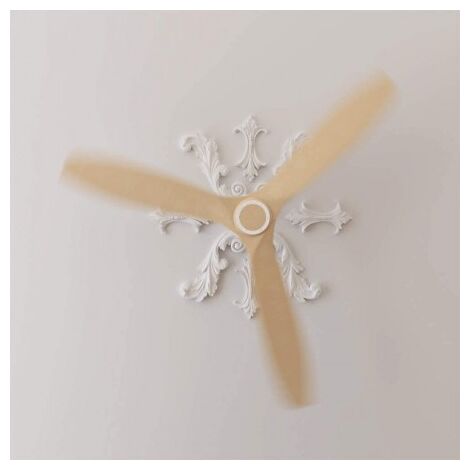 de ventilateur de plafond de 65W et 52" avec a télécommande, minuterie, mode hiver-été, 3 vitesses et 3 pales.
