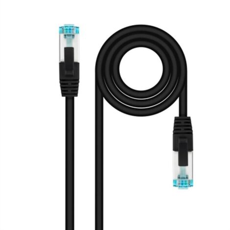 10.20.1701-BK Câble/Cordon réseau RJ45 Nanocable Catégorie 7 S-FTP (S/FTP) Droit 1m (Noir) (1/3)