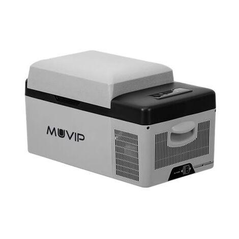 Muvip réfrigérateur portable de compresseur 20l - luz intérieur led - protection de la batterie du véhicule - température -20º/+20º - connexion 12/24/220v - consommation 45w - compresseur silencieux -