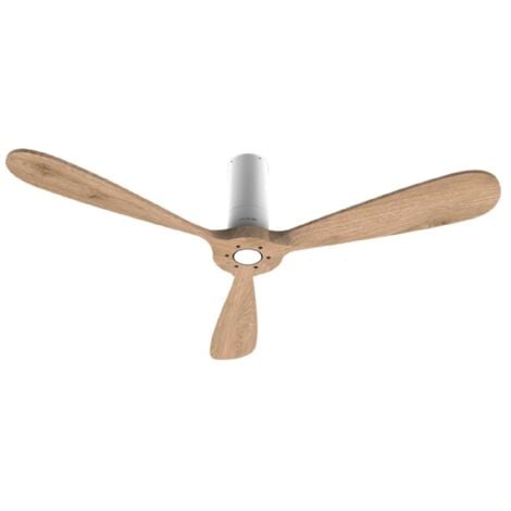 Ventilateur de ventilateur de plafond de 40 W y 52" with remote control, wifi control and remote control, IP44 protection, 6 vitesses, 3 pales, mode hiver-été et timer de jusqu'à 8 heures.