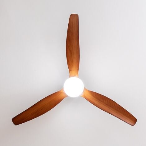 Ventilateur de ventilateur de plafond de 40 W y 52" with remote control, wifi control and remote control, IP44 protection, 6 vitesses, 3 pales, mode hiver-été et timer de jusqu'à 8 heures.