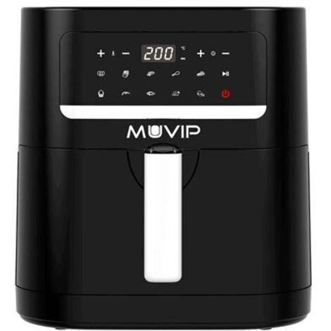 Muvip friteuse à air chaud 7 litres 1800w écran tactile - 10 programmes dede cuisson - couleur noir (1/2)