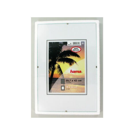 Cadre Photo Hama Clip-Fixe Sans Bordure 30x45 Cm Anti-Reflex Blanc - Verre De Qualité