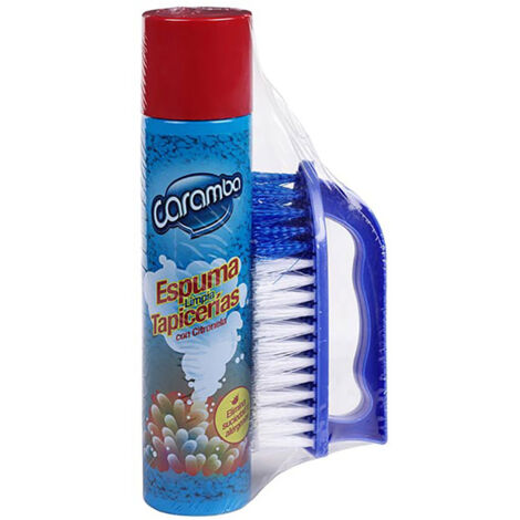 Mousse nettoyante pour tissus d'ameublement 300ml + brosse caramba