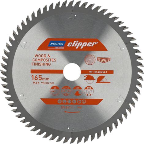 Lame carbure Finition 165x2.6/1.6x20 Z64 NORTON CLIPPER - 70184608091