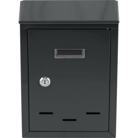 Boîte aux lettres en acier galvanisé 285x200x60mm – Ouverture supérieure – Verrou avec 2 clés – 78541 – Vorel