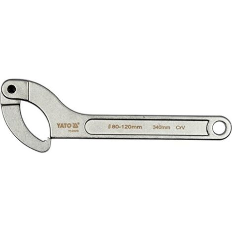 Yato – Clé à molette YT01673 – Acier au chrome vanadium – Longueur 340 mm – Pour espaces confinés et travaux de précision