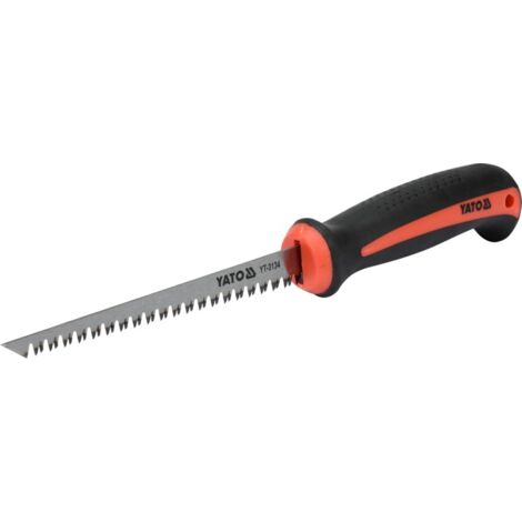 Yato – Scie à bois 16 cm YT3134 – Lame en acier inoxydable pour coupe nette – Manche en caoutchouc thermoplastique – Pour matériaux durs
