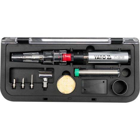 Yato YT-36706 fer à souder de gas 1300 °C Noir, rouge, acier inoxydable