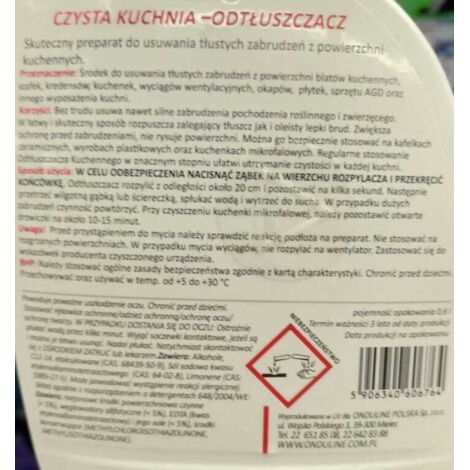 Feda płyn czysta kuchnia odtłuszczacz h-31 0.6l (1/3)
