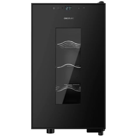 Cecotec – Cave à vin de service 8 bouteilles – Refroidissement thermoélectrique – Plage de température 8-18°C – Niveau sonore 35 dB – Éclairage LED