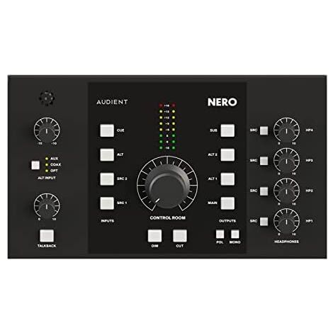Contrôleur De Monitoring Audient Nero - Pour Home Studio, Routing Flexible, 3 Paires HP, Sortie Sub, Micro Talkback