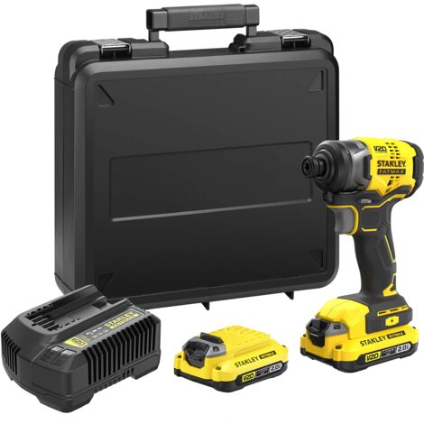 Stanley – Visseuse à chocs 18V – Couple 170Nm – 2 batteries 2.0Ah – Moteur Brushless pour usage intensif – Coffret de transport inclus (1/7)