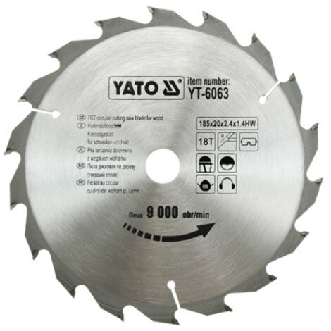 Yato YT-6063 lame de scie circulaire de 18.5 cm 1 pièce(s) (1/4)