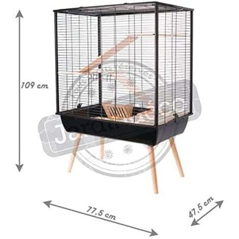 Zolux Cage Neo Cosy - Grand panier (77,5 x 47,5 x 109 cm), Gris