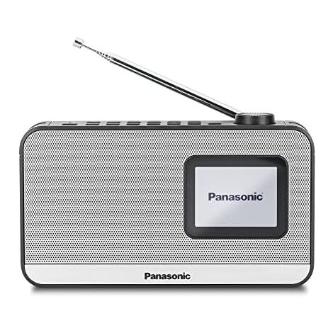 Panasonic RF-D15EG-K Radio numérique portable Dab+/FM avec Bluetooth, écran LCD TFT de 2,4", haut-parleur de 1 W et 5 cm, 4 boutons de présélection, batterie et secteur, alarme, fonctions de Horloge, (1/5)