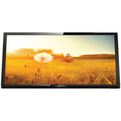 Philips – TV LED 61 cm (24') HD 1366 x 768 pixels – Luminosité 250 cd/m² – Classe E – Angle de vision 178° – Support VESA 75 x 75 mm - 24HFL3014P