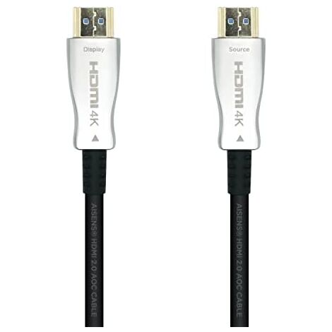 AISENS HDMI V2.0 AOC Premium High Speed / HEC 4k@60Hz 18Gbps, A/M-A/M, Noir, 20m (1/3)