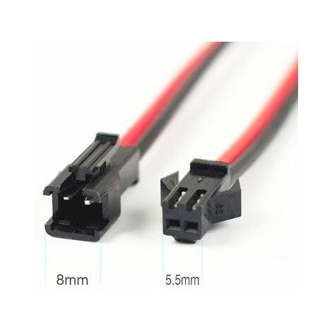 Connecteur Jst 2 voies mâle-femelle 30cm Led904