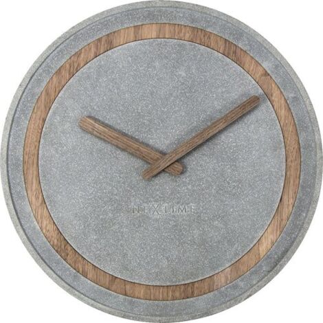 NeXtime 3211 horloge de horloge de table ou murale de quartz Circle Brown, Grey