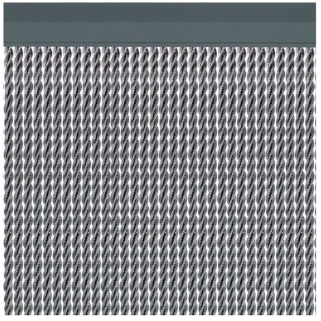 Rideau Acudam Manacor Silver Portes Extérieures PVC Aluminium 90 x 210 cm (1/2)