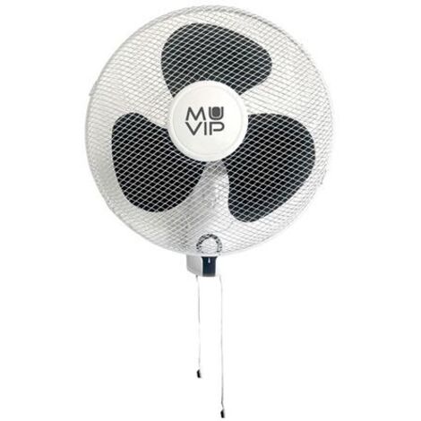 Fanelite - Ventilateur Mural 45T-W - Diamètre 45 Cm - 3 Vitesses - Avec Cordons - Oscillant Ou