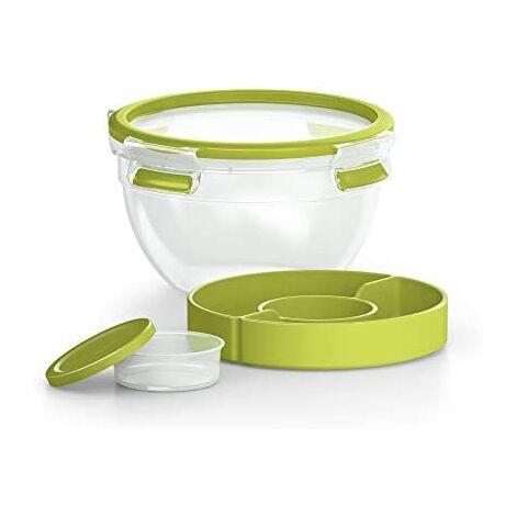 Emsa N1071300 Clip & Go Salad Box de, Clear & Green, 1 Stück (1st Pack) (1/5)