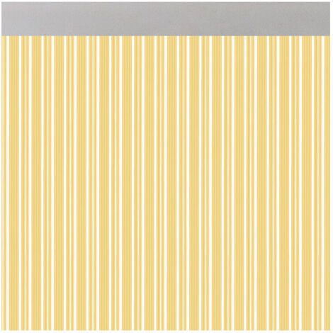 ACUDAM Rideau Ferrara Portes Jaune Transparent Extérieur PVC Aluminium 90 x 210 cm (1/2)