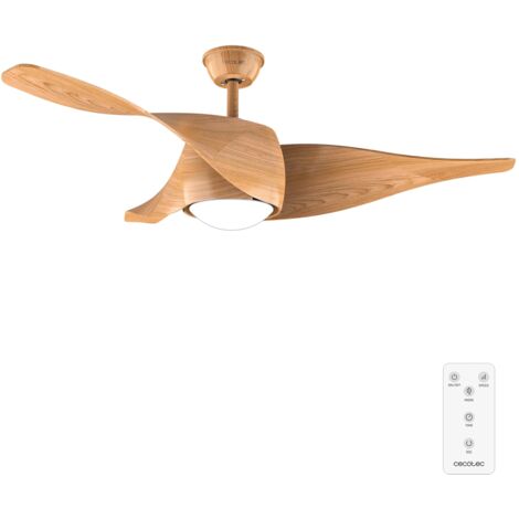 Cecotec – Ventilateur de plafond 52" avec lumière LED – Moteur DC 40W silencieux – 6 vitesses – Télécommande – Minuterie programmable – Mode hiver/été (1/4)