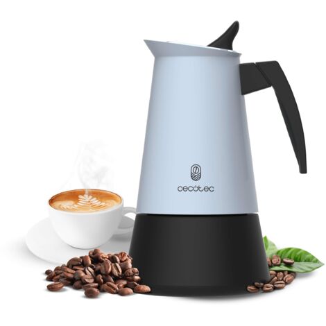 Cafetière Italienne Cecotec Piccolina 200 - 100 Ml Pour 2 Tasses, Acier Inoxydable