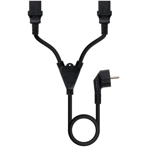 Câble d'alimentation Cee7 mâle A 2x C13 femelle 1.8m 10.22.0100 (1/2)