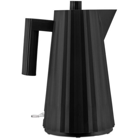 Alessi Plissé MDL06/1 B - Bouilloire électrique de Design, en résine thermoplastique, prise européenne 2400W, 100cl, noir (1/5)