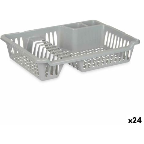 Kinvara Passoire argentée 40 x 8 x 29,5 cm (24 pièces)