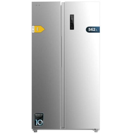 Cecotec American Fridge Side By Side 562L Bolero CoolMarket SBS 562 Inox E. 177X91.2cm, Compresseur Inverter Plus, Faible consommation, No Frost, Multiairflow, Refroidissement rapide, Inox (1/5)