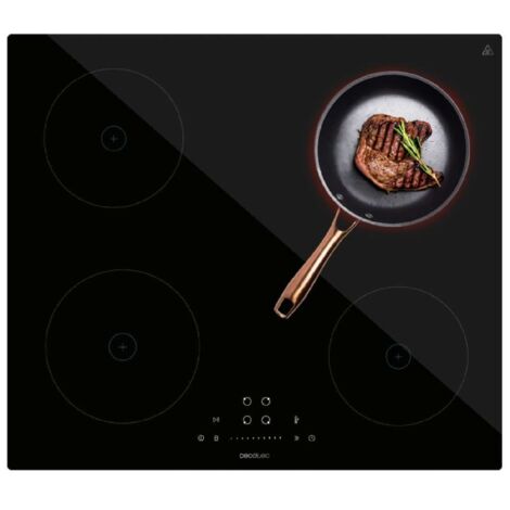 Cecotec Table de cuisson à induction de Table de cuisson à induction Bolero Squad I 4200 Puissance maximale 7200 W, induction de 4 brûleurs, 9 niveaux, minuterie, commande par curseur tactile, verroui (1/5)