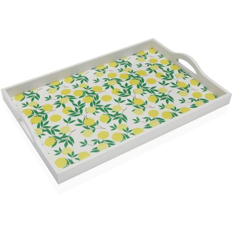 Plateau versa bois mdf 30 x 5 x 45 cm citron