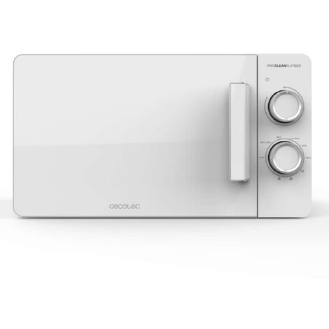 Cecotec – Micro-ondes à poser 20L 700W – Gril 800W – 6 niveaux de cuisson – Cavité plate sans plateau tournant – Nettoyage céramique
