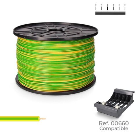 Câble h07z1-k 2,50 mm² bicolore, 400 m. ( bobine moyenne ) (1/2)