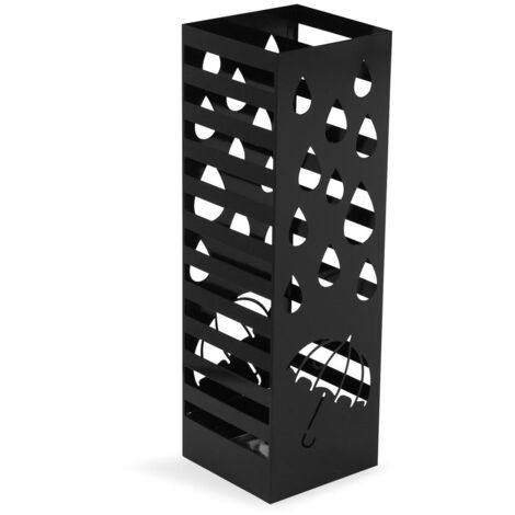 Porte-parapluie Versa Gris Métal Fer – Dimensions 15,5 X 49 X 15,5 Cm – Design Moderne Pour Entrée, Hall - 12