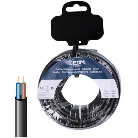 Câble EDM 28411 Noir 1,5 mm 15 m Plastique main image 1