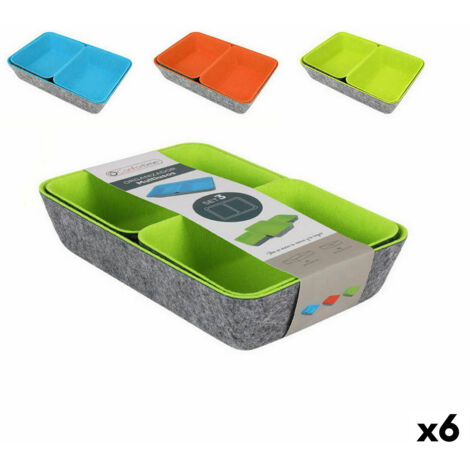 Panier Rangement En Feutre - Lot De 3 Pliables - Gris - 31x25x15 Cm - Pour Vêtements, Jouets, Livres
